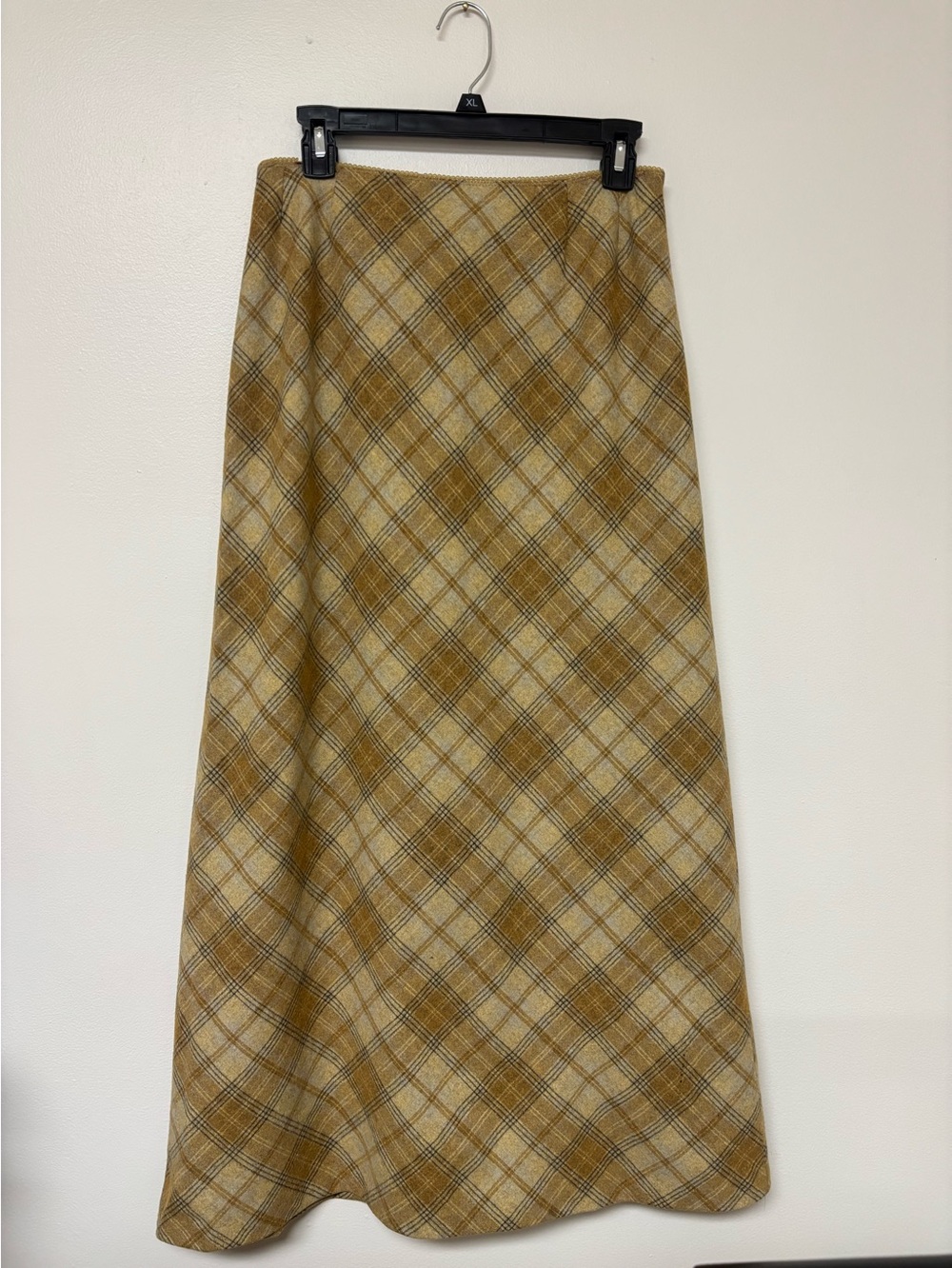 Vintage Ann Taylor Wool Plaid A-Line Skirt Academia Preppy 8